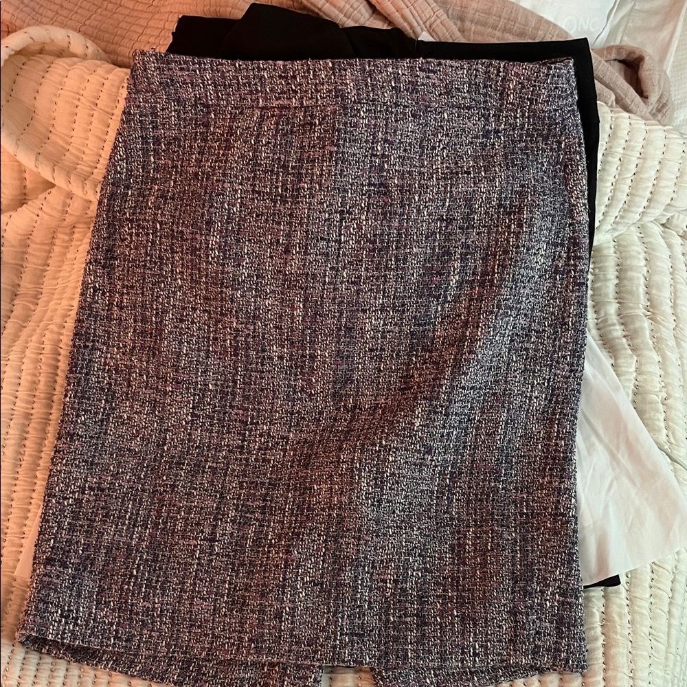 J. Crew Tweed Pencil Skirt - Black and White